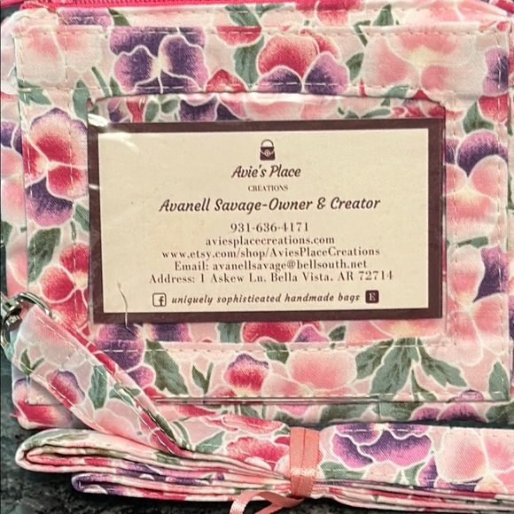 Floral Pink and Purple Women's Bag - Picture 5 of 10